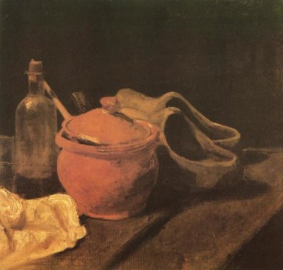 Vincent Van Gogh - Still Life Earthenware Bottle And Clogs