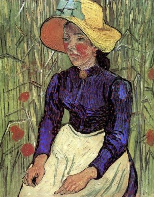 Vincent Van Gogh - Young Peasant Woman Straw Hat