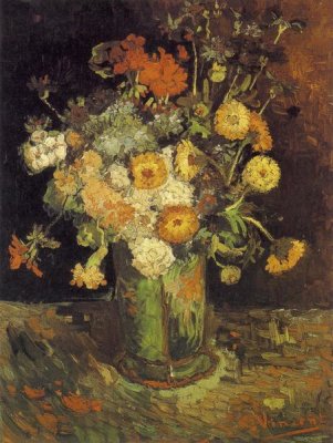 Vincent Van Gogh - Zinnias Geraniums