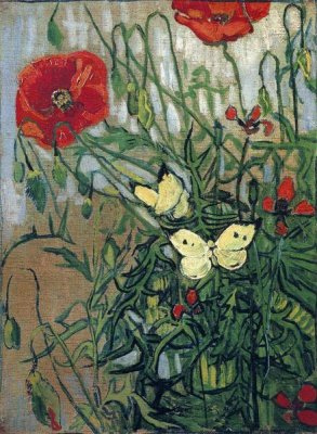 Vincent Van Gogh - Butterflies And Poppies
