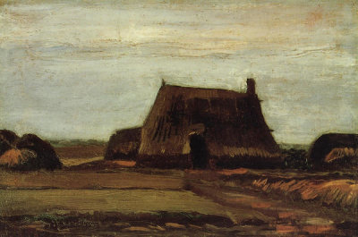 Vincent Van Gogh - Farm House With Peat Stacks