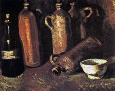 Vincent Van Gogh - Four Stone Bottles Flask