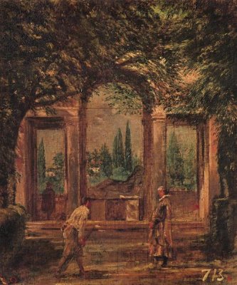 Diego Velazquez - View Of The Gardens Of The Villa Medici Rome