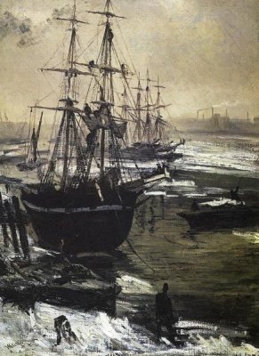 James McNeill Whistler - Thames On Ice