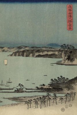 Ando Hiroshige - Evening view of the eight famous sites at Kanazawa in Musashi Province  #3