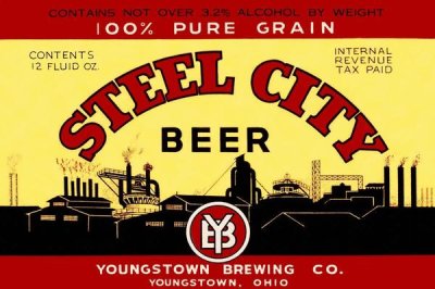 Vintage Booze Labels - Steel City Beer