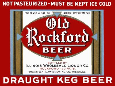 Vintage Booze Labels - Old Rockford Beer