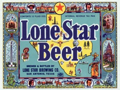 Vintage Booze Labels - Lone Star Beer