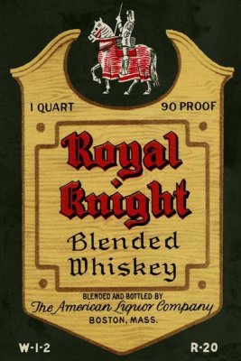 Vintage Booze Labels - Royal Knight Blended Whiskey