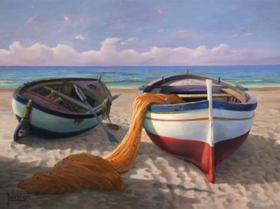 Adriano Galasso - Barche Sulla Spiaggia