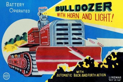 Retrotrans - Battery Operated Bulldozer with Horn and Light