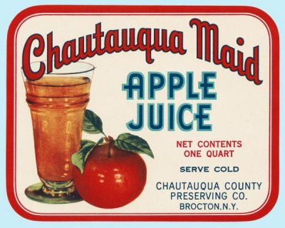 Retrolabel - Chautauqua Maid Apple Juice