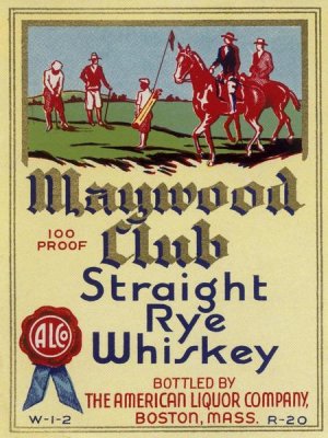 Vintage Booze Labels - Maywood Club Straight Rye Whiskey