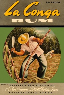 Vintage Booze Labels - La Conga Rum