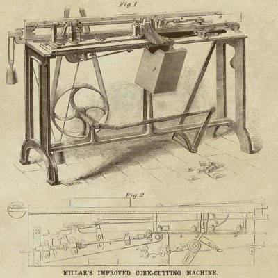 Inventions - Millar's Improved Cork Cutting Machine