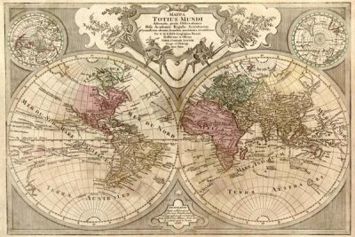 Guillaume de L'Isle - World Map Prepared for then French King