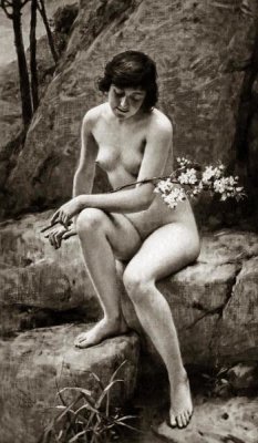 Vintage Nudes - Nude with Flowers