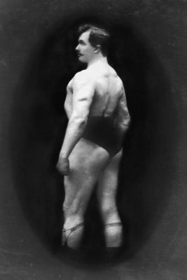 Vintage Muscle Men - Bodybuilder's Back and Partial Left Profile