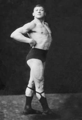 Vintage Muscle Men - Bodybuilder's Right Profile