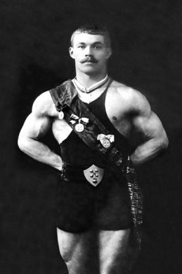 Vintage Muscle Men - Bodybuilder in Sash