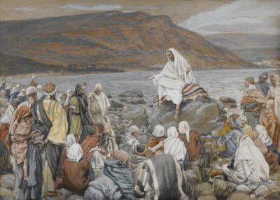 James Tissot - Jesus Teaches the People by the Sea, The Life of Our Lord Jesus Christ, 1886-1894