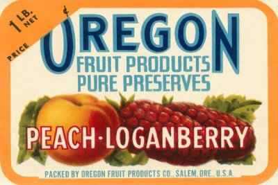 Retrolabel - Peach - Loganberry Preserves Cropped