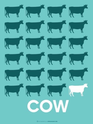 NAXART Studio - Cow Poster