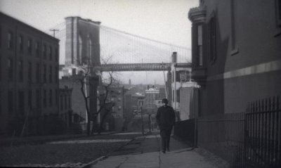George Bradford Brainerd - Street Scene Near Brooklyn Bridge, ca. 1872-1887
