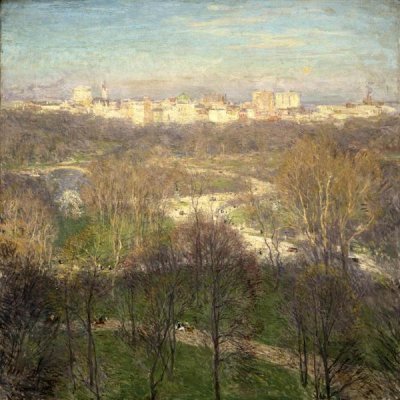 Willard Leroy Metcalf - Early Spring Afternoon--Central Park, 1911