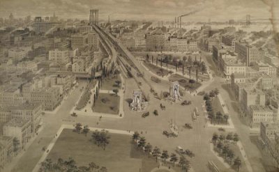 Harry M. Pettit - Brooklyn Plaza of the Manhattan Bridge, ca. 1917