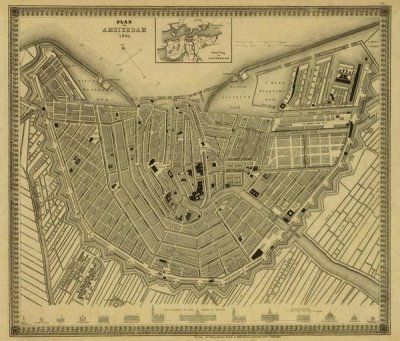 Society for the Diffusion of Useful Knowledge - Amsterdam, Netherlands, 1844 - Tea Stained