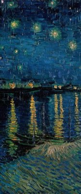 Vincent van Gogh - Starlight Over the Rhone (center)