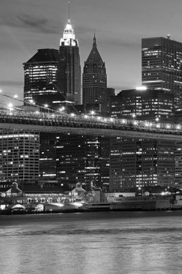 Unknown - Brooklyn Bridge at Night (left)