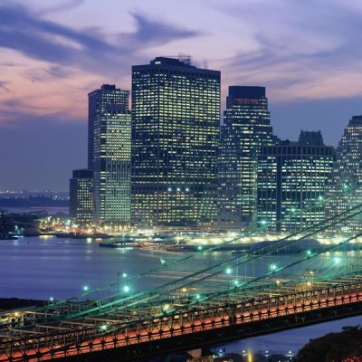 Richard Berenholtz - Brooklyn Bridge and Skyline (left)