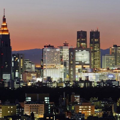 Unknown - City Skyline, Shinjuku District, Tokyo, Japan (center)