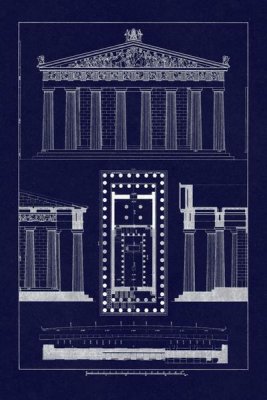 J. Buhlmann - The Parthenon at Athens (Blueprint)