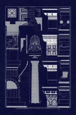 J. Buhlmann - Details of the Parthenon at Athens (Blueprint)