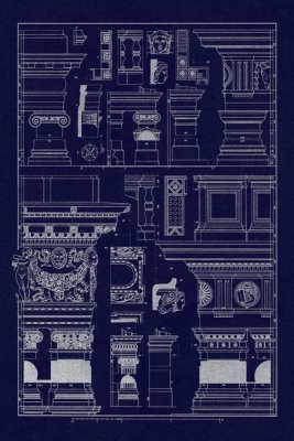J. Buhlmann - Details of Basilica at Vicenza and Library at Venice (Blueprint)