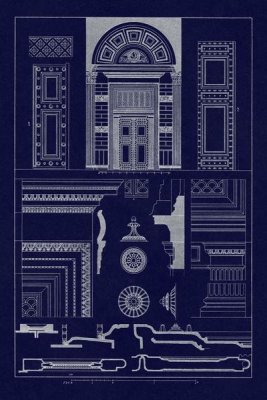 J. Buhlmann - Doorway of the Pantheon at Rome (Blueprint)