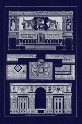 J. Buhlmann - Decoration of Large Halls, Polychrome (Blueprint)