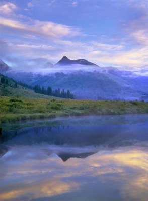 Tim Fitzharris - Ruby Range reflected in the Slate River, Colorado