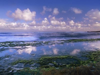 Tim Fitzharris - Tidepools and waves at Ho'okipa Beach, Maui, Hawaii