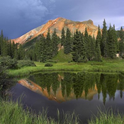 Tim Fitzharris - Red Mountain reflected in pond, San Juan Mountains, Colorado