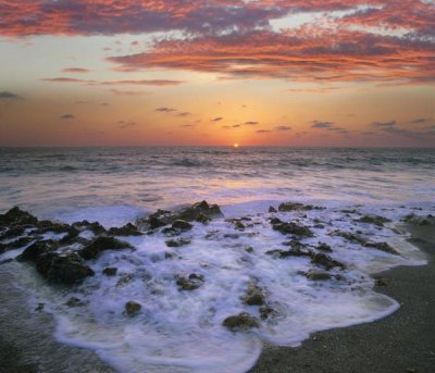 Tim Fitzharris - Coast at sunset, Blowing Rocks Beach, Jupiter Island, Florida