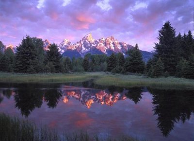 Tim Fitzharris - Teton Range at sunrise, Schwabacher Landing, Grand Teton National Park, Wyoming