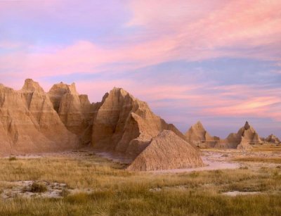 Tim Fitzharris - Sandstone striations and erosional features, Badlands National Park, South Dakota