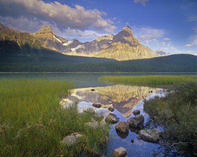 Tim Fitzharris - Howse Peak and Mount Chephren, Waterfowl Lake, Banff National Park, Alberta, Canada