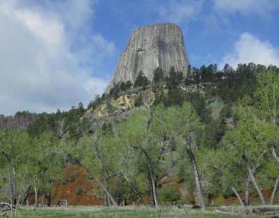 Tim Fitzharris - Devil's Tower National Monument showing famous basalt tower, sacred site for Native Americans, Wyoming