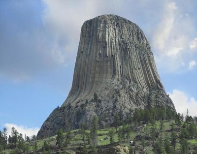 Tim Fitzharris - Devil's Tower National Monument showing famous basalt tower, sacred site for Native Americans, Wyoming