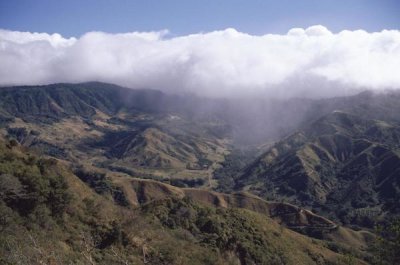 Michael and Patricia Fogden - Deforested hills, Monteverde Cloud Forest Reserve, Costa Rica